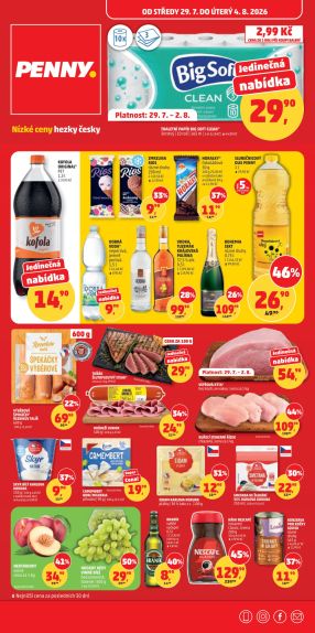 akční leták Penny Market 29.7.2026-4.8.2026